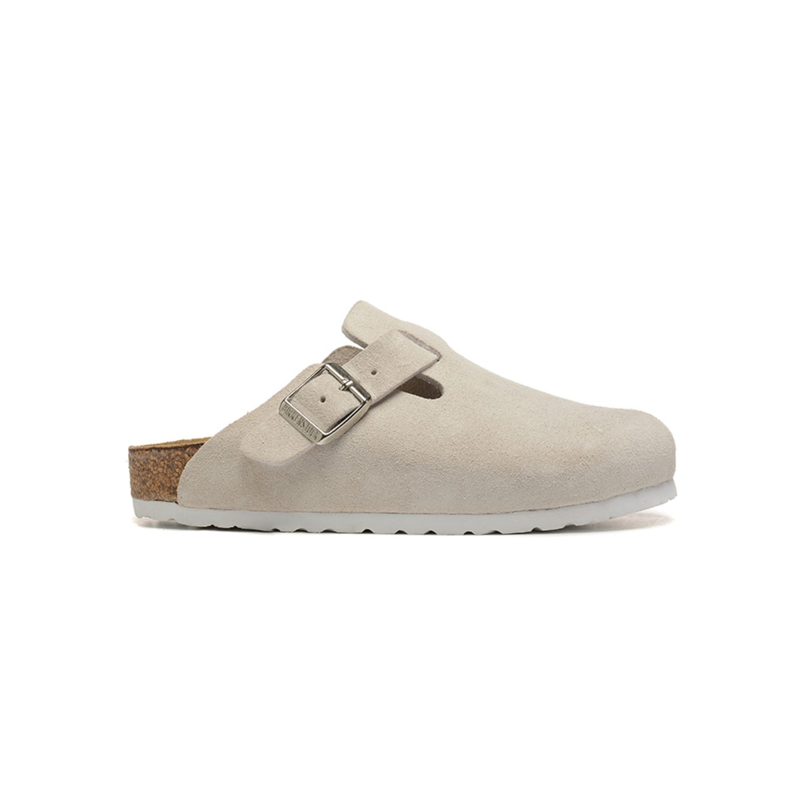 Birkenstock Boston Soft Bedding-Suede Antique White