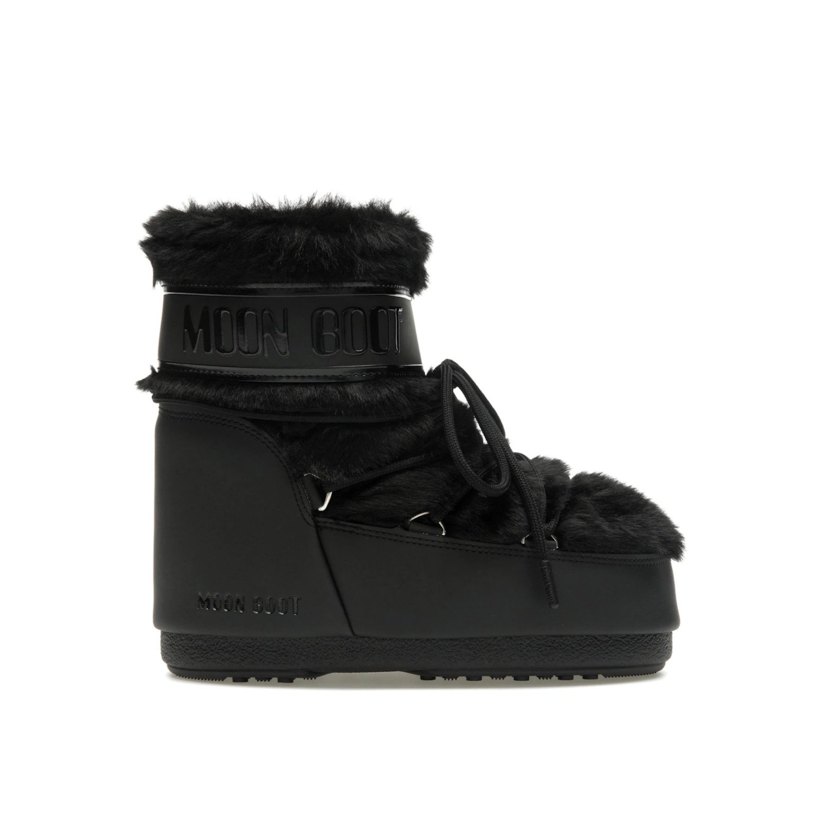 MoonBoot Icon Low Black Faux-Fur