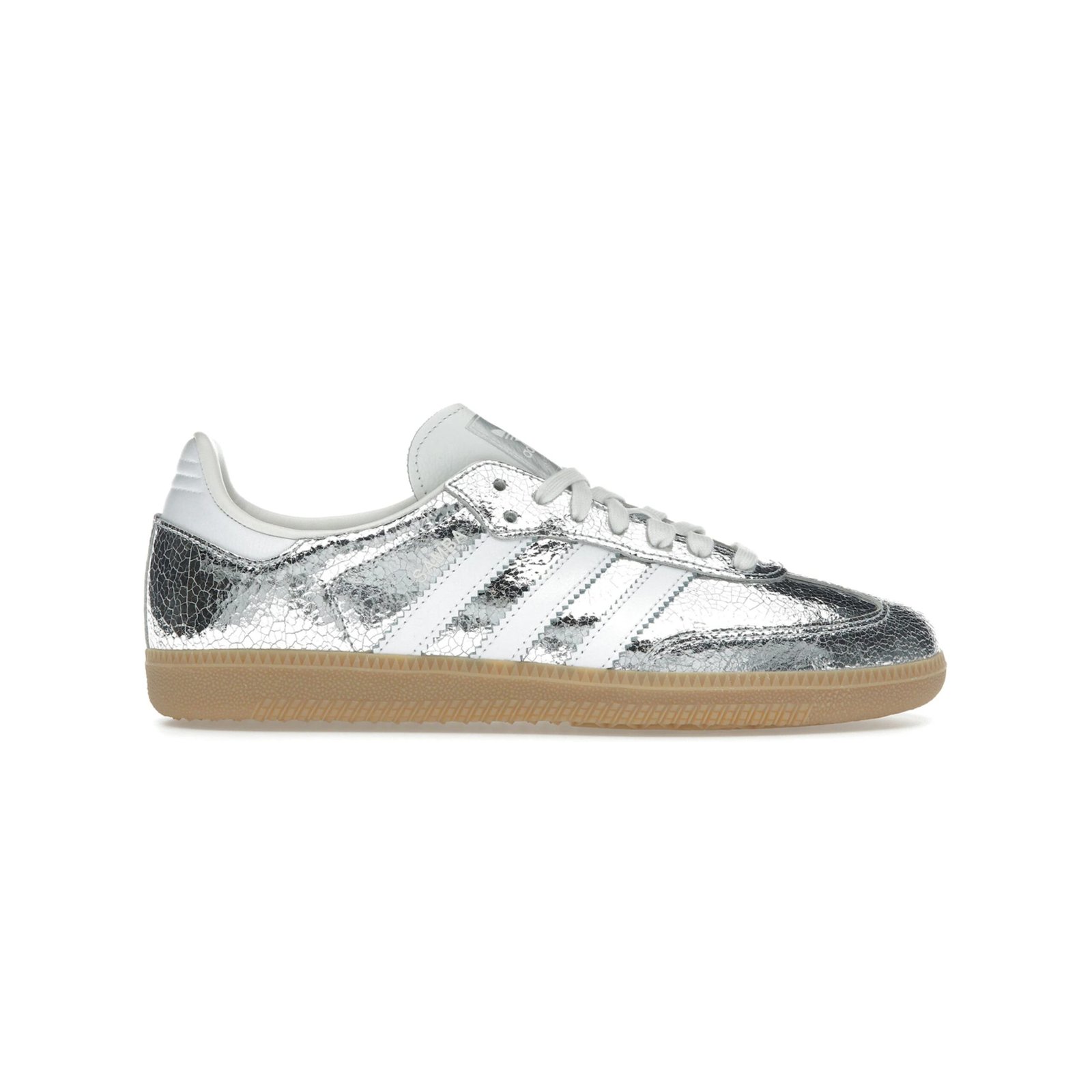 Adidas Samba OG Silver Metallic Cracked Leather