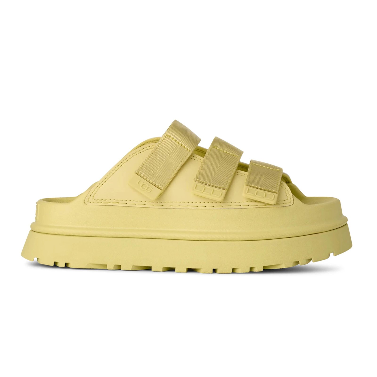 UGG GoldenGlow Embossed Slides Golden Apple