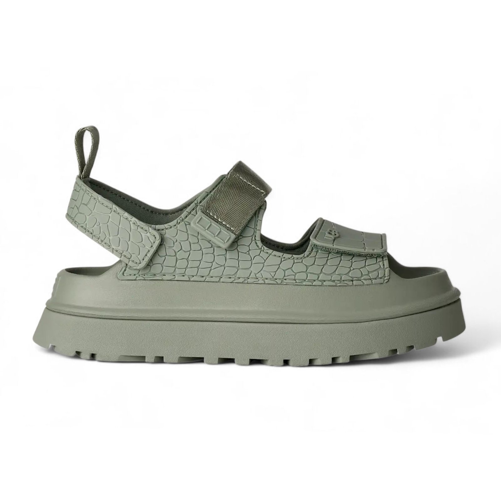 UGG GoldenGlow Embossed Sandals Artichoke