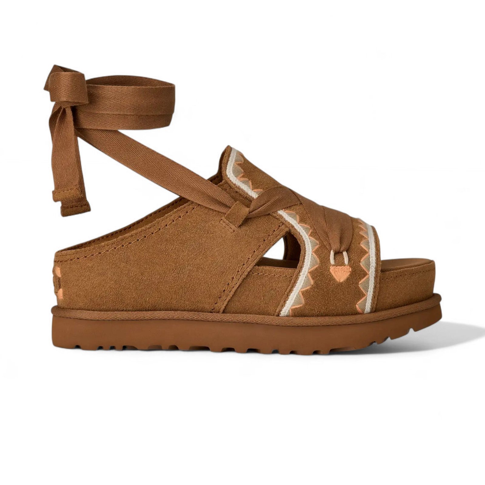 UGG GoldenStar Hi Artistitch Slide Chestnut