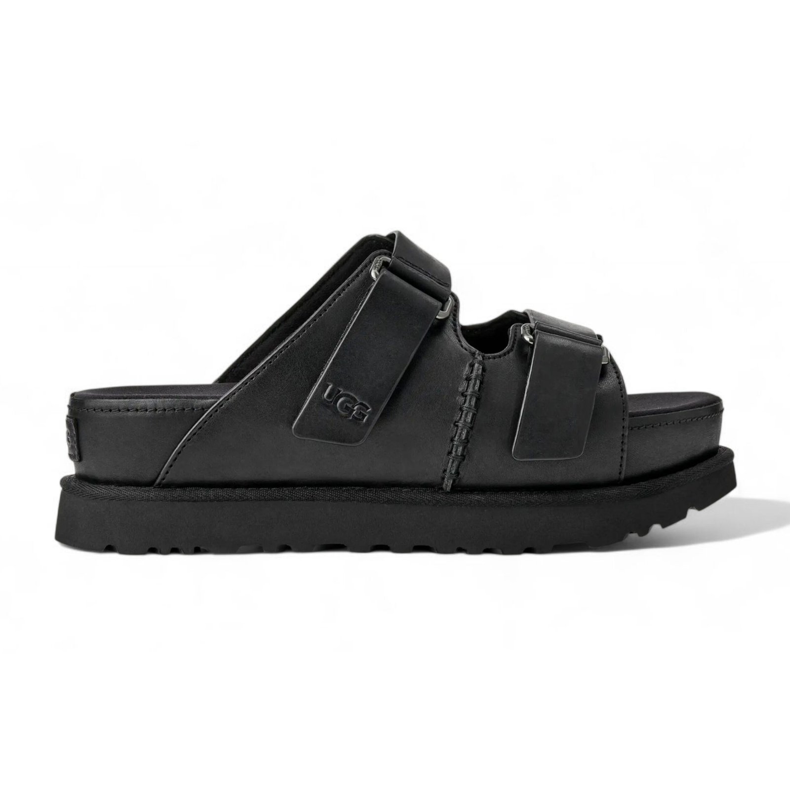 UGG GoldenStar Hi Slide Leather Black
