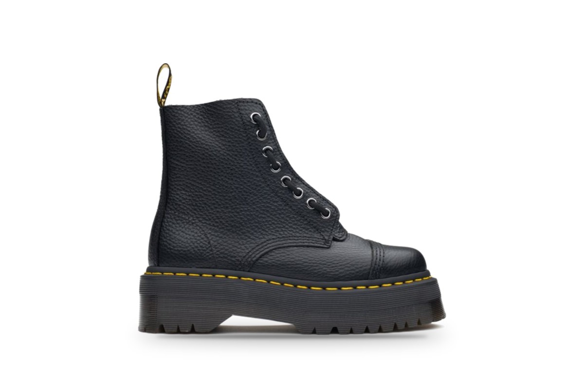 Dr. Martens Sinclair Milled Nappa Leather Platform Lace Up Black