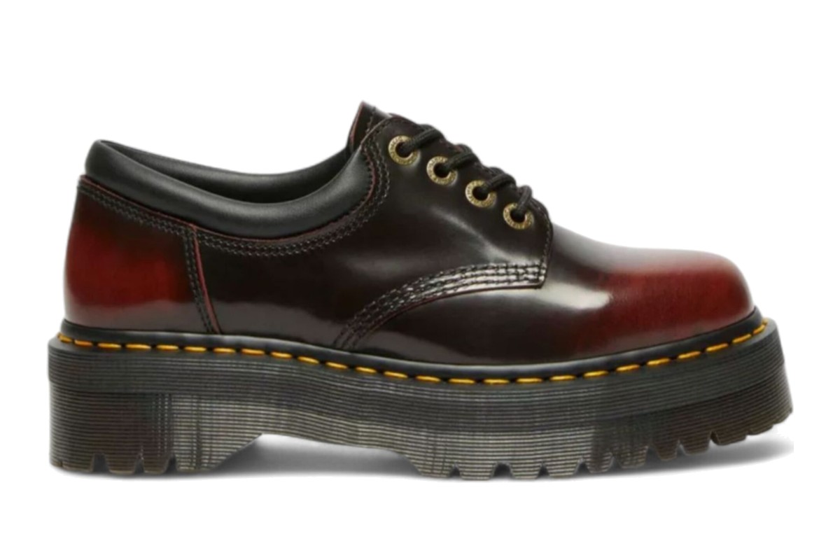 Dr. Martens 8053 Quad Arcadia Leather Platform Cherry Red