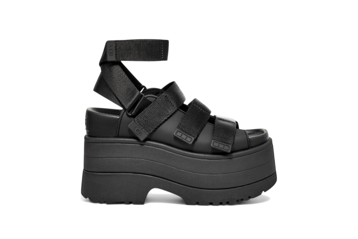 UGG GoldenRise Platform Sandals Black