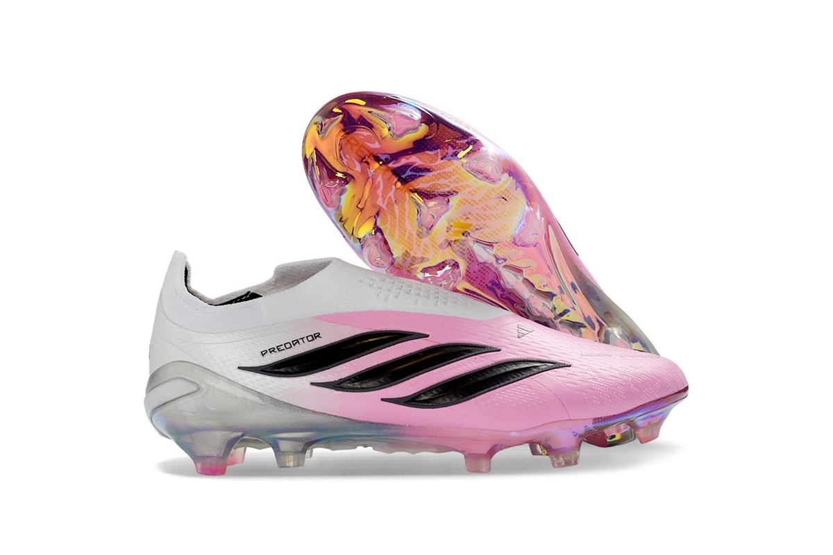 Adidas Predator 26 Elite Laceless FG White Pink