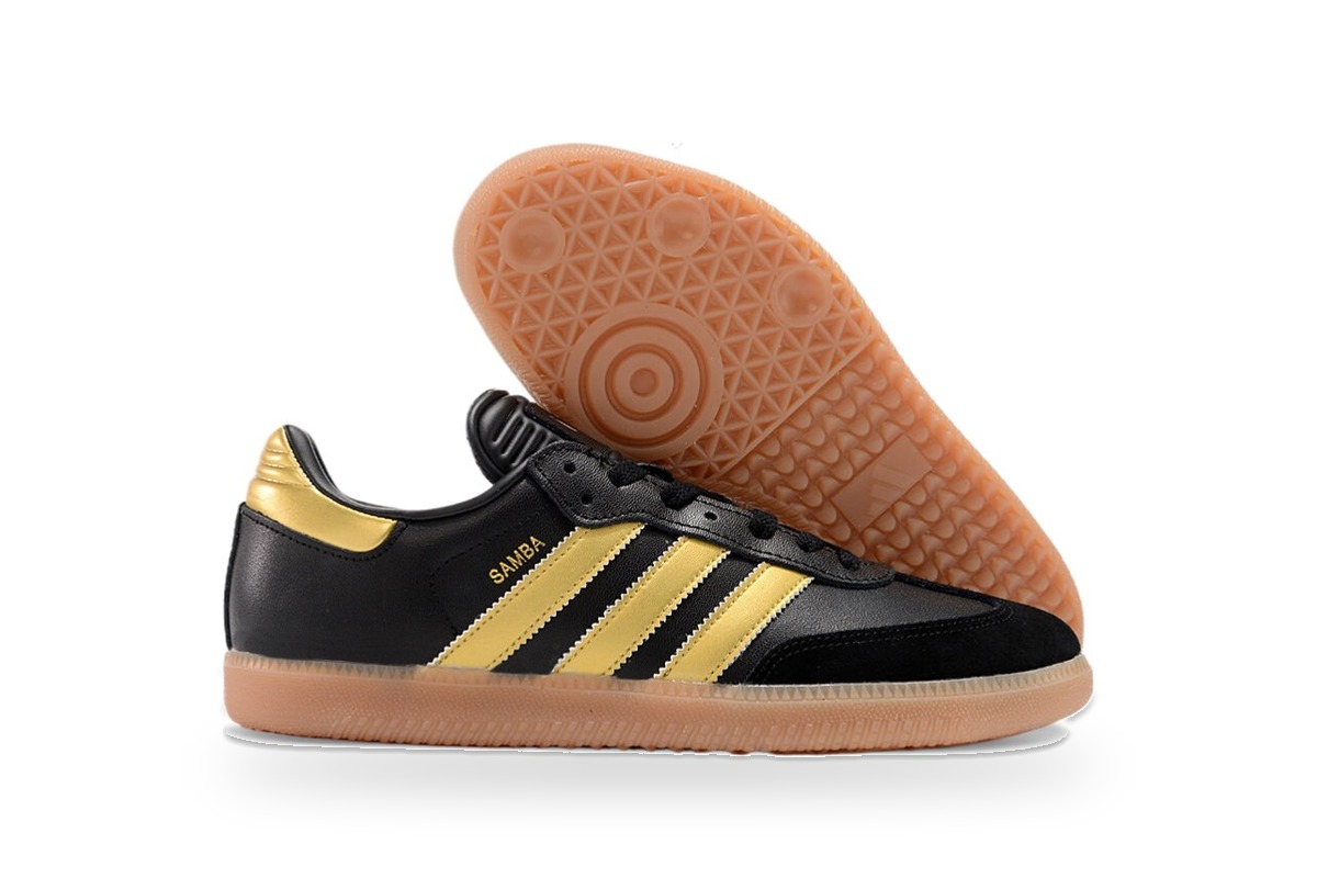 Adidas Samba Messi IC Black Gold Gum