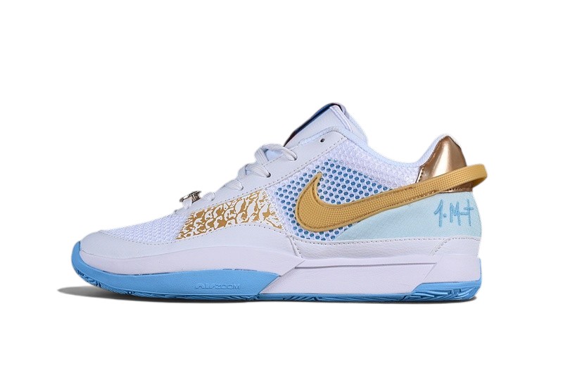 Nike Ja 1 White Light Blue Gold