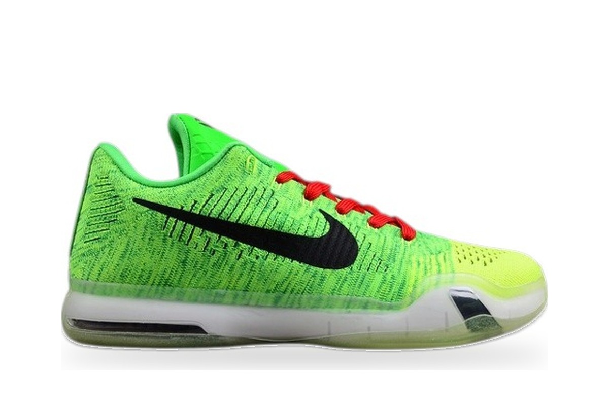 Nike Kobe 10 Elite Low Green Black Red