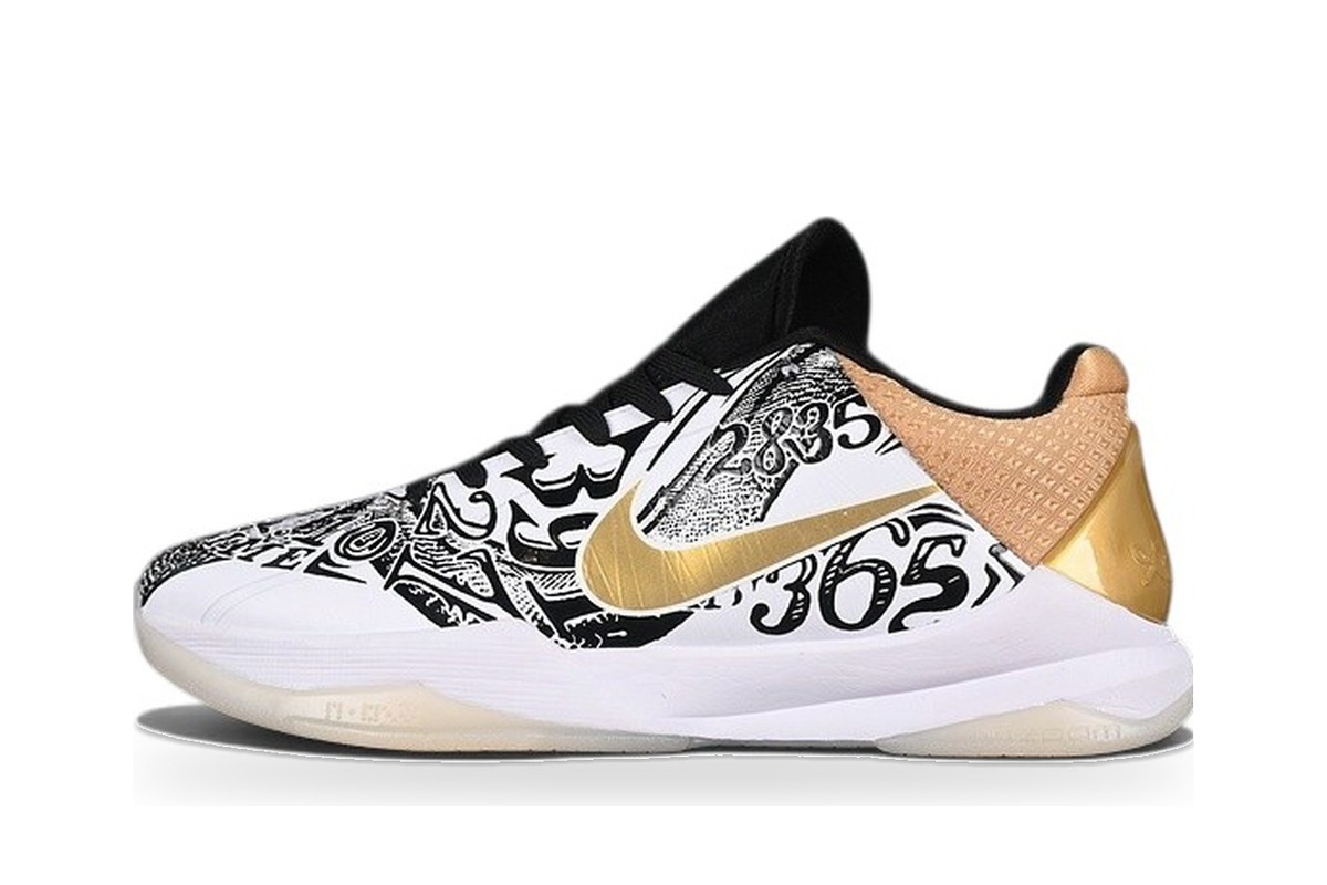 Nike Kobe 5 Protro White Black Gold