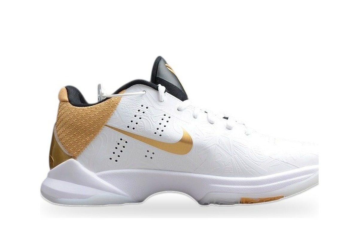 Nike Kobe 5 Protro White Metallic Gold Multicolor
