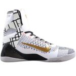 Nike Kobe 9 Elite High White Black Gold