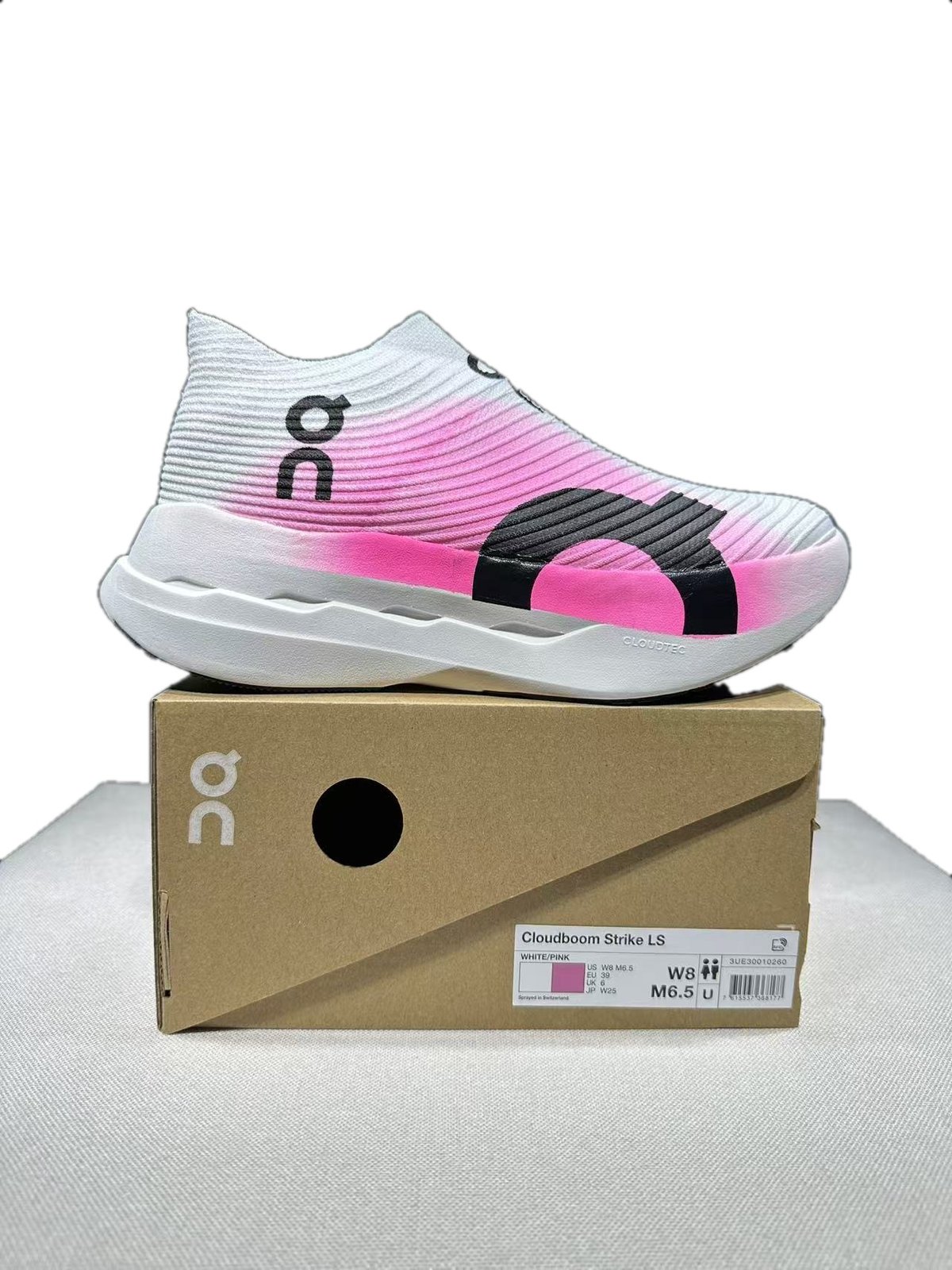 OnCloud Cloudboom Strike LS White Pink