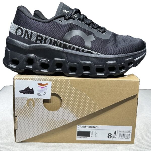 OnCloud Cloudmonster 2 Black Silver on box