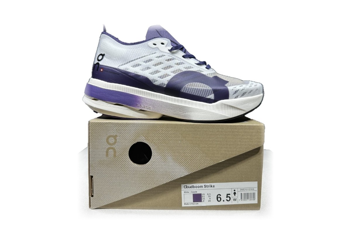 OnCloud Spike Amplius White Purple on box