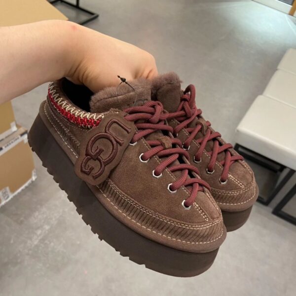 UGG Heritage Lace-Up Slipper Burnt Cedar – real photo
