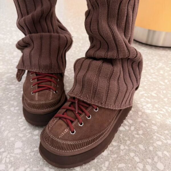 UGG Heritage Lace-Up Slipper Burnt Cedar – real photo