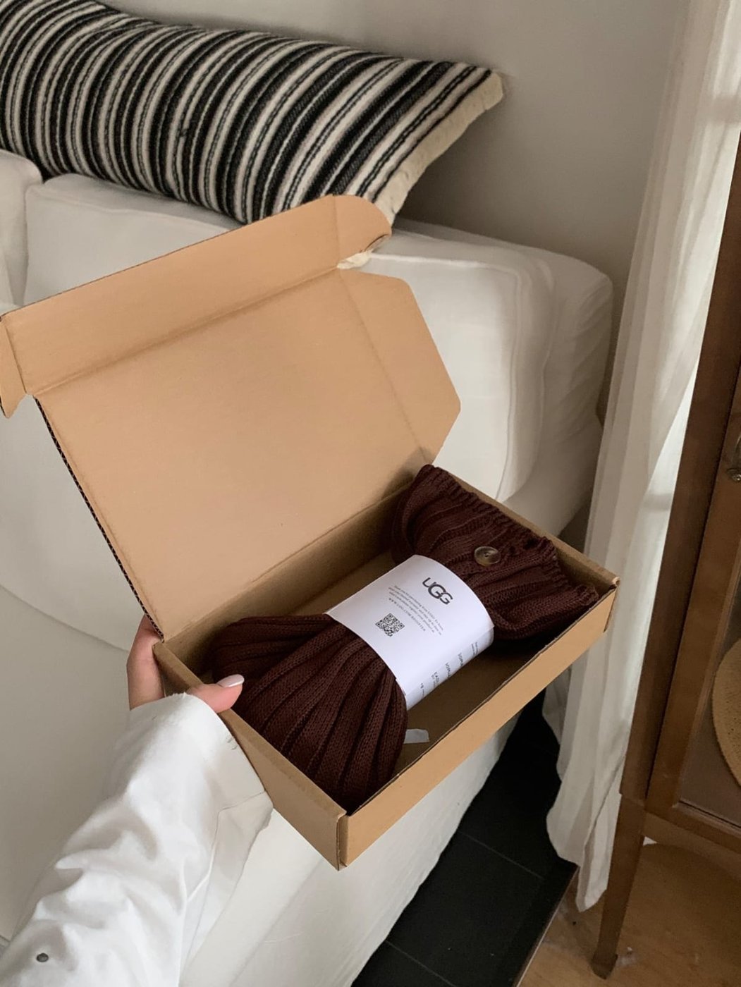 UGG Ribbed Leg Warmers Chocolate