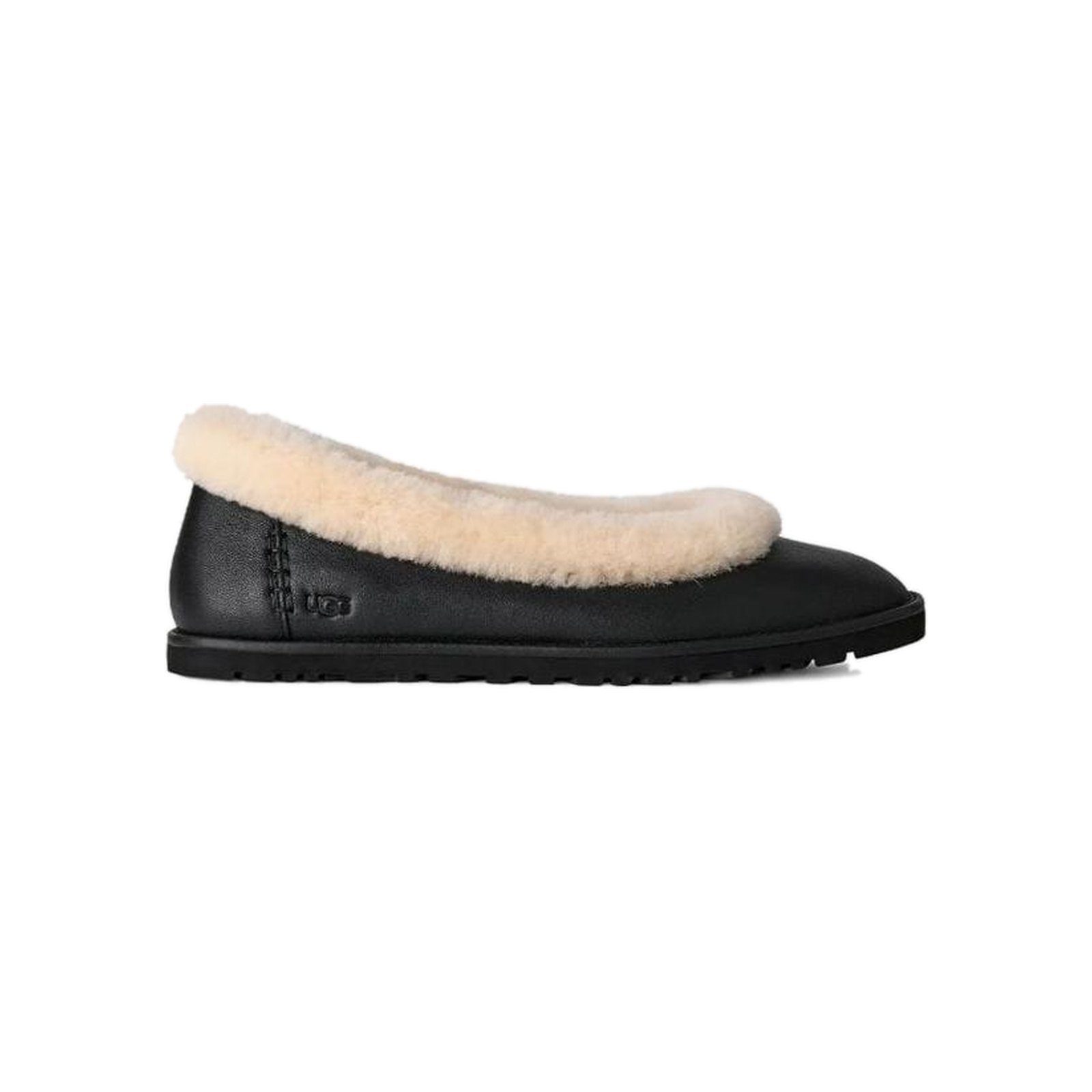 UGG Zora Leather Ballet Flat Black